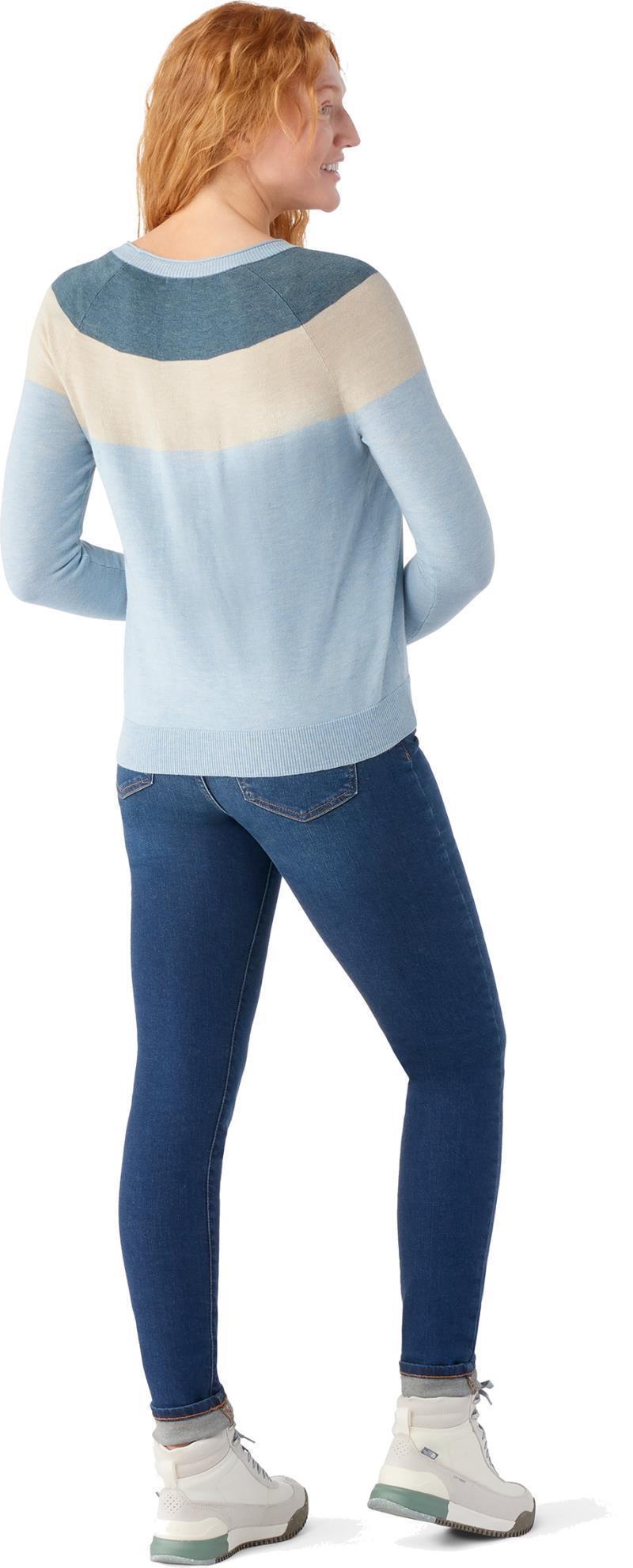 Edgewood Colorblock Crew Sweater - Womens - Winter Sky Heather 3