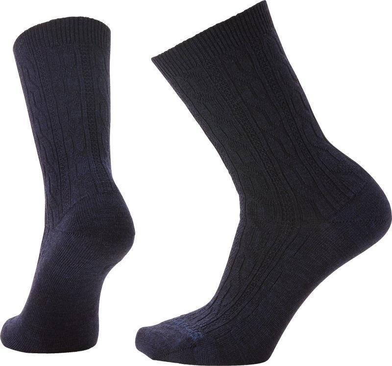 Everyday Cable Crew Socks - Unisex - Deep Navy Heather 1