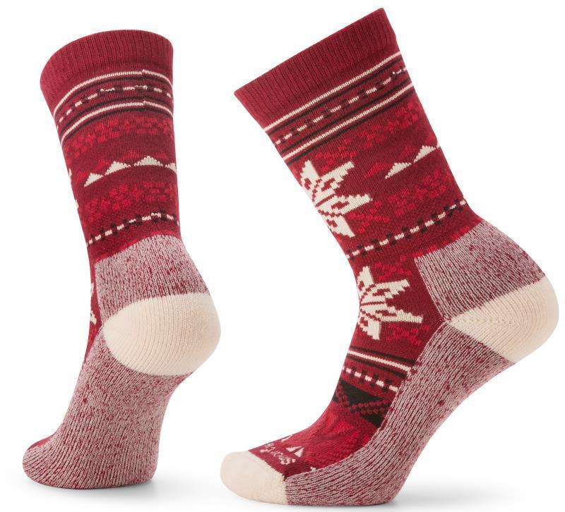 Everyday Cozy Lodge Crew Socks - Womens - Tibetan Red 1