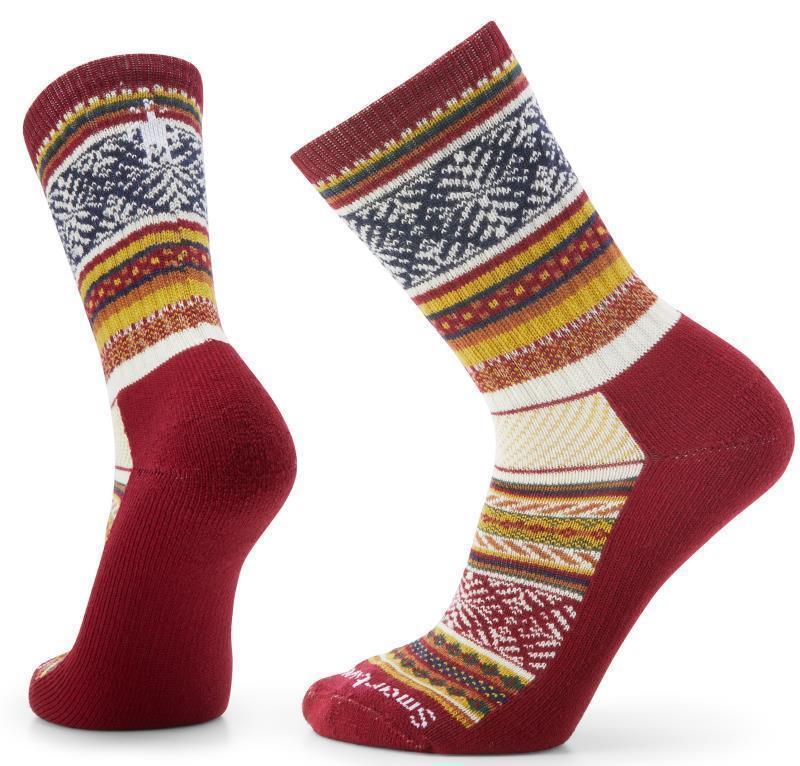 Everyday Fair Isle Sweater Crew Socks - Unisex - tibetan red 1