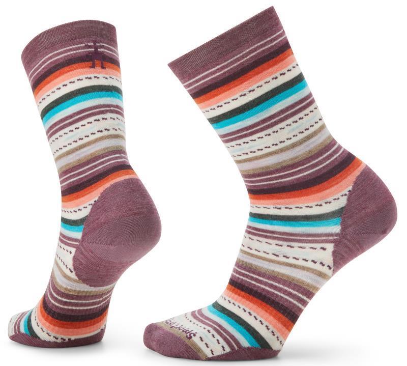 Everyday Margarita Crew Socks - Womens - Argyle Purple 1