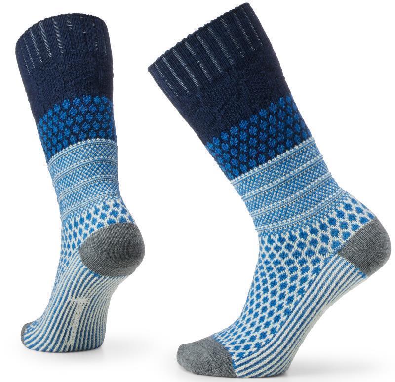 Everyday Popcorn Cable Crew Socks - Womens - Deep Navy 1