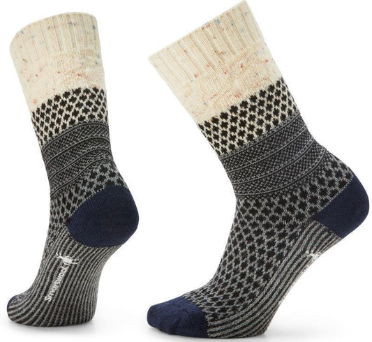 Everyday Popcorn Cable Crew Socks - Womens - Natural Donegal 1