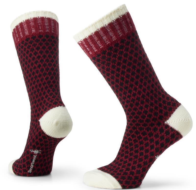 Everyday Popcorn Polka Dot Crew Socks - Unisex - Tibetan Red 1
