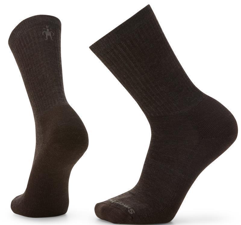 Everyday Solid Rib Crew Socks - Unisex - Chestnut 1