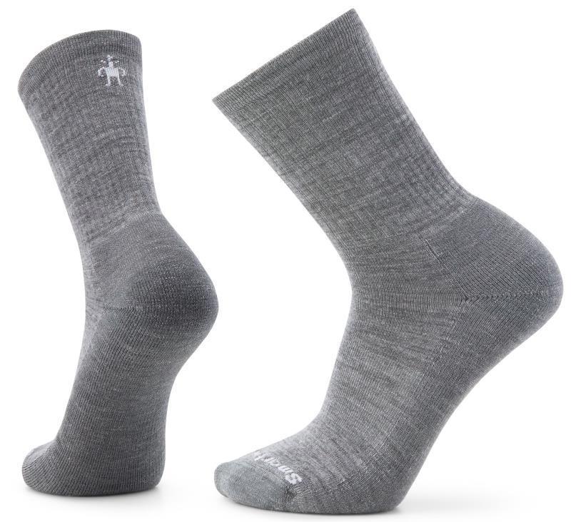 Everyday Solid Rib Crew Socks - Unisex - Medium Gray 1