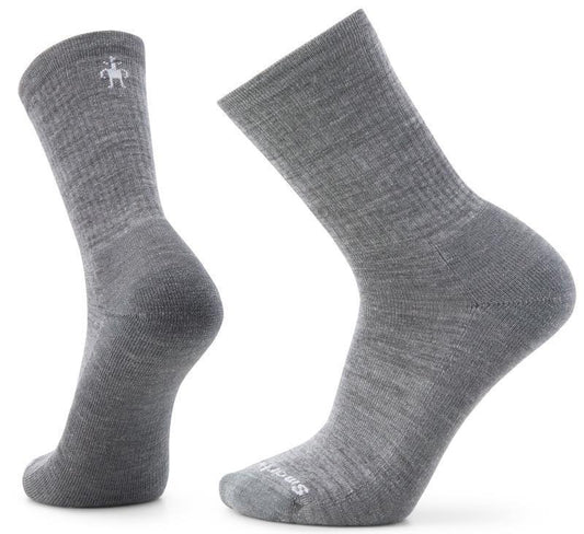 Everyday Solid Rib Crew Socks - Unisex - Medium Gray 1