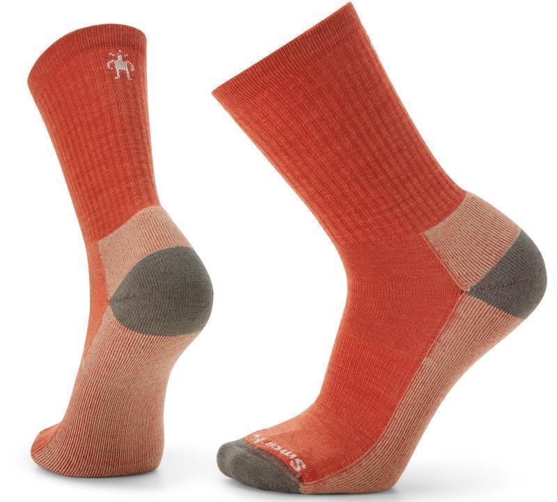 Everyday Solid Rib Crew Socks - Unisex - Orange Rust 1