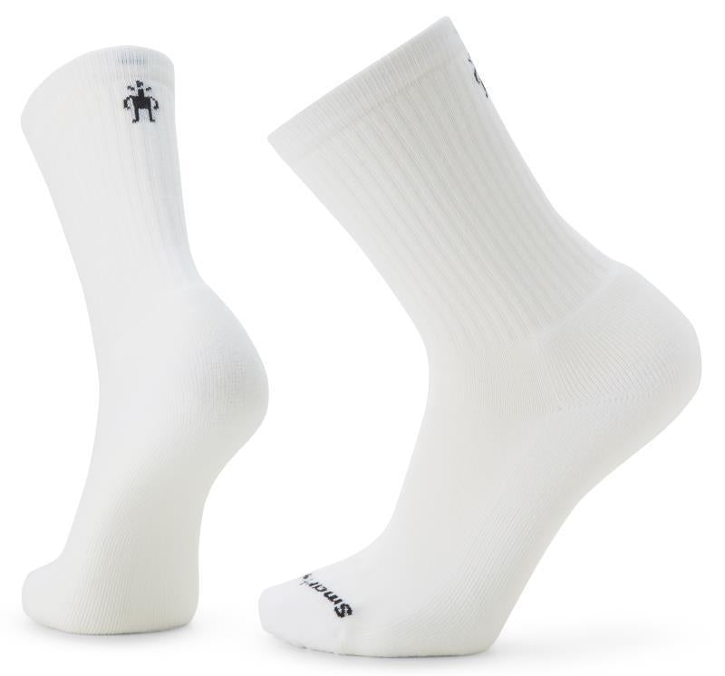 Everyday Solid Rib Crew Socks - Unisex - White 1