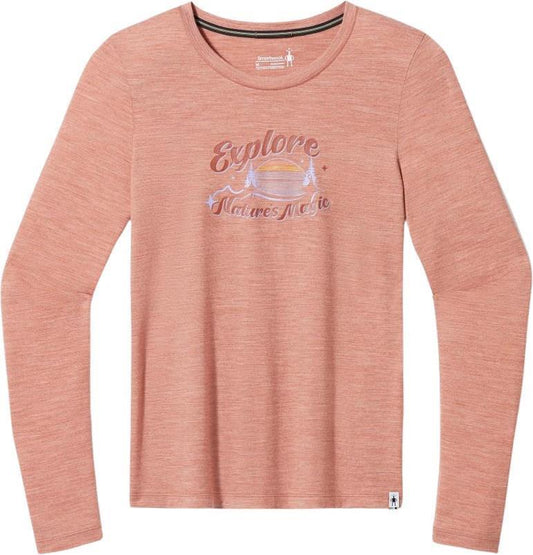 Explore Nature`s Magic Graphic LS Tee - Womens - Copper Heather 1