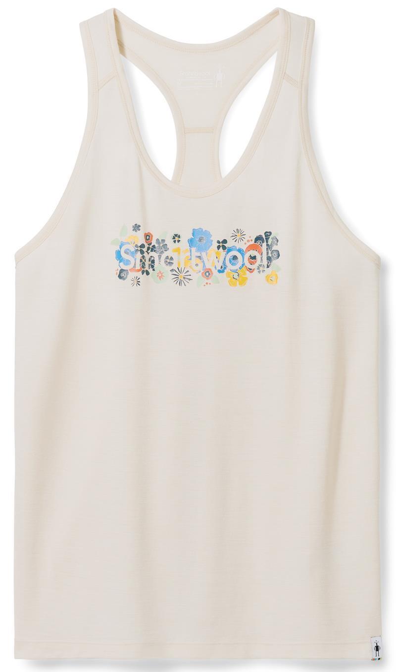 Floral Meadow Graphic Tank - Womens - Almond Heather 1
