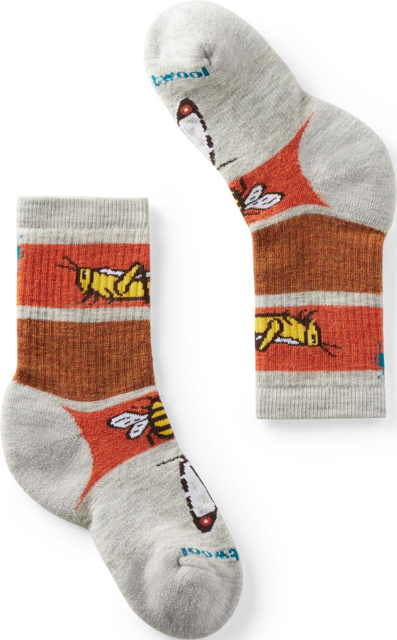Hike Full Cushion Garden Bugs Pattern Crew Socks - Kids - Ash 1