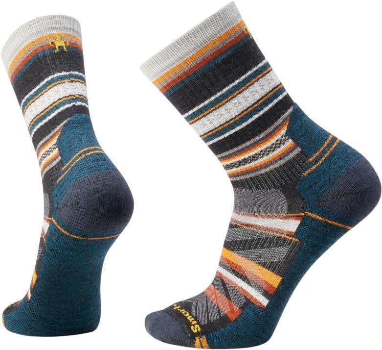 Hike Light Cushion Panorama Crew Socks - Mens - Charcoal 1