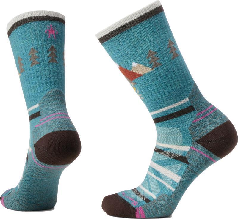 Hike Light Cushion Under the Stars Crew Socks - Womens - Cascade Green 1