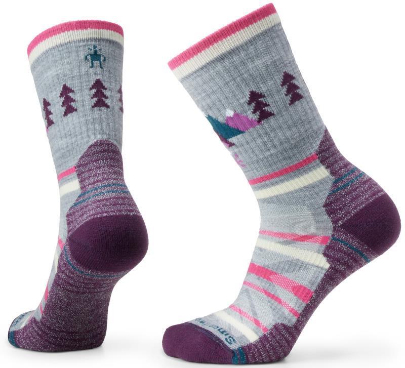 Hike Light Cushion Under the Stars Crew Socks - Womens - Light Gray 1