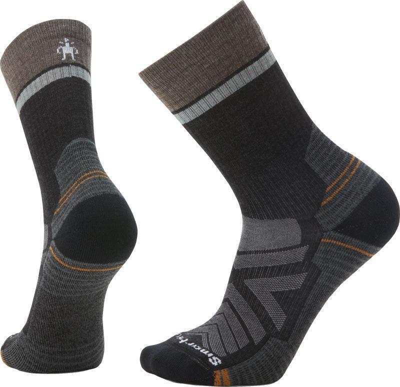 Hike Light Cushion Winding Trail Crew Socks - Mens - Charcoal 1