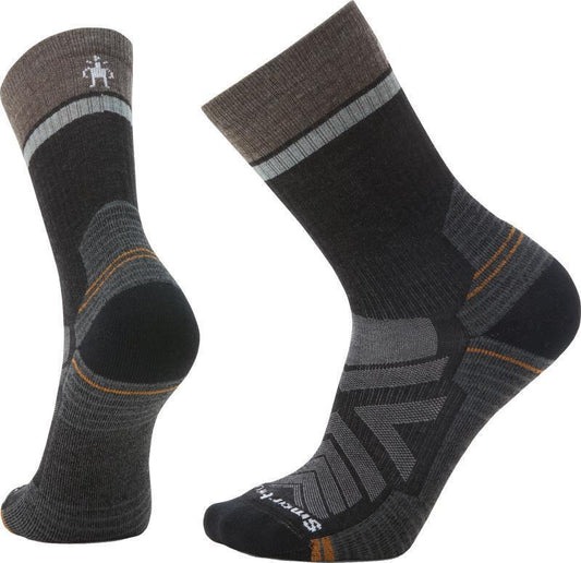 Hike Light Cushion Winding Trail Crew Socks - Mens - Charcoal 1