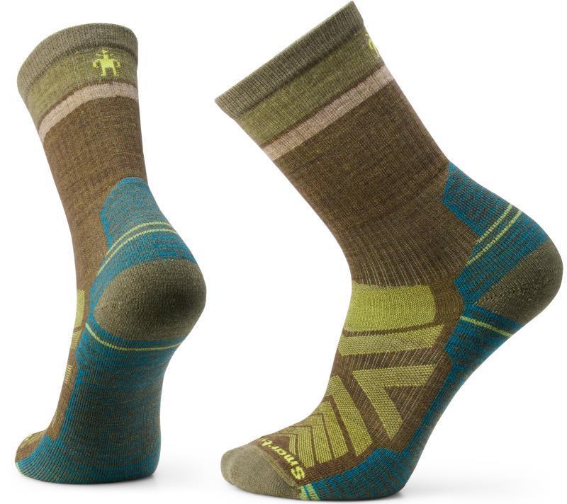Hike Light Cushion Winding Trail Crew Socks - Mens - Military Olive 1