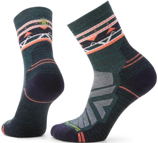 Hike Light Cushion Zig Zag Valley Mid Crew Socks - Womens - Twilight Blue 1