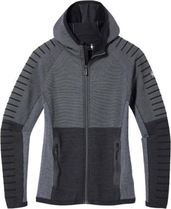 Intraknit Merino Fleece Full Zip Hoodie - Womens - Black 1