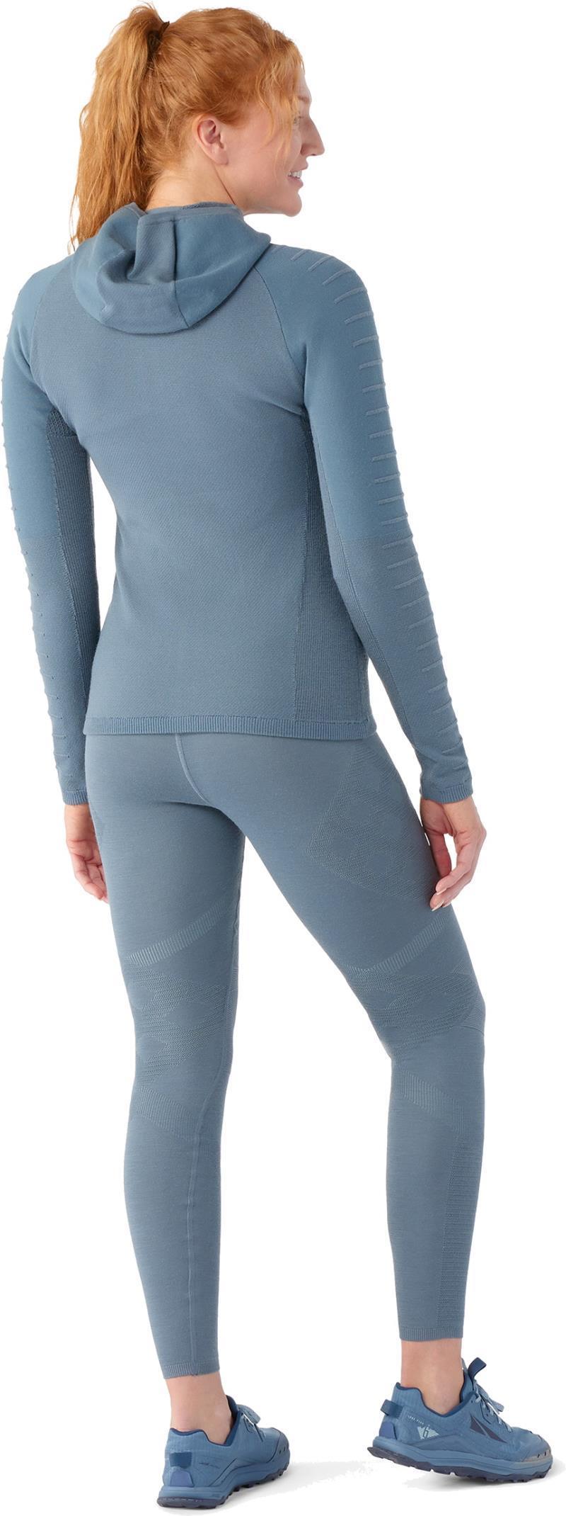 Intraknit Merino Fleece Full Zip Hoodie - Womens - Pewter Blue 3