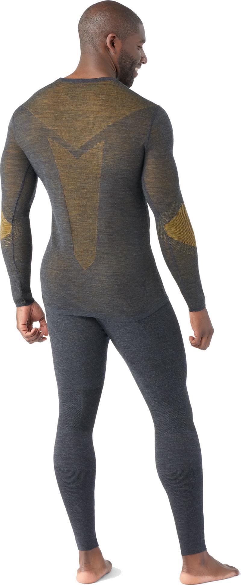 Intraknit Thermal Merino Base Layer Crew - Mens - Charcoal / Honey Gold 3