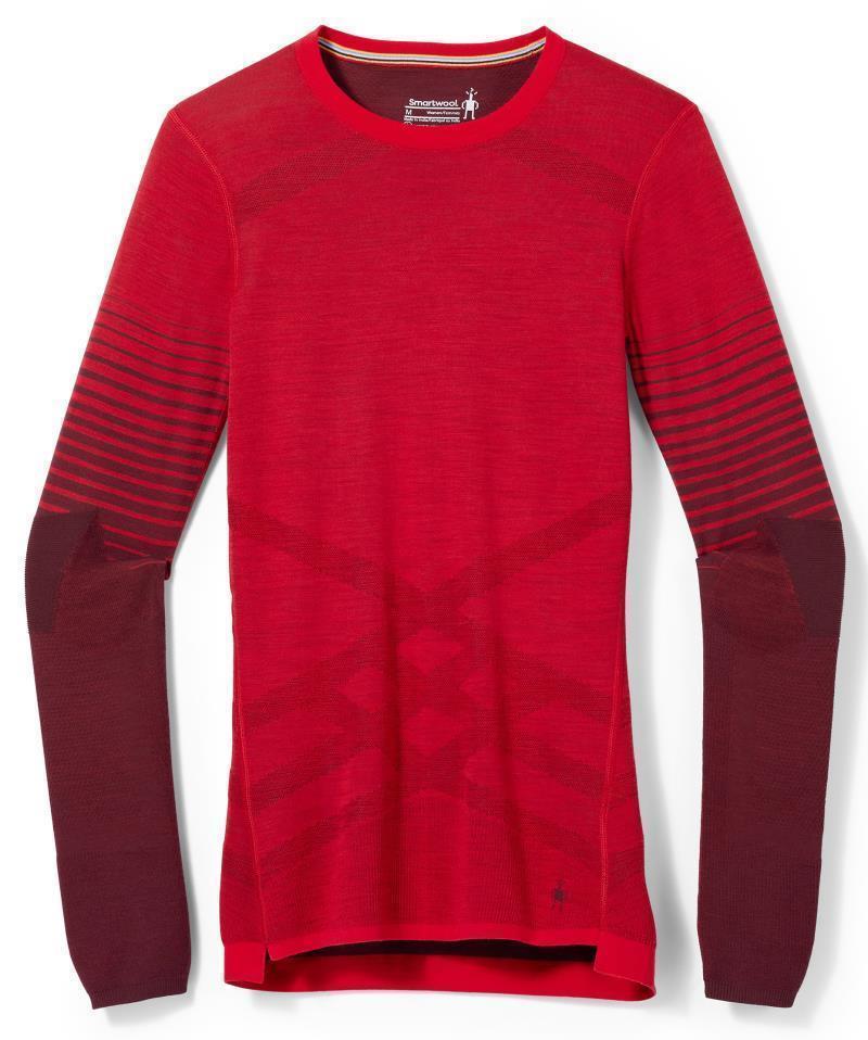 Intraknit Thermal Merino Base Layer Pattern Crew - Womens - Pomegranate 1