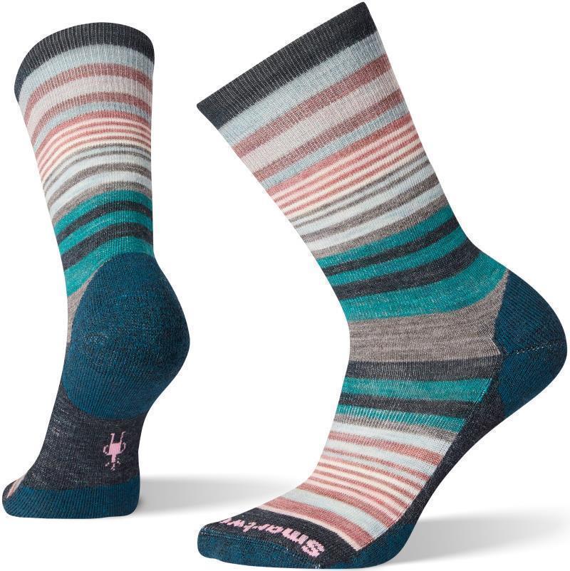Jovian Stripe Crew Socks - Womens - Everglade 1