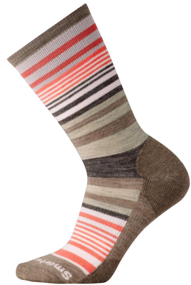 Jovian Stripe Crew Socks - Womens - Fossil Heather 1