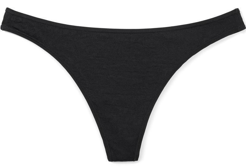 Merino (150) Lace Thong - Womens - Black 1