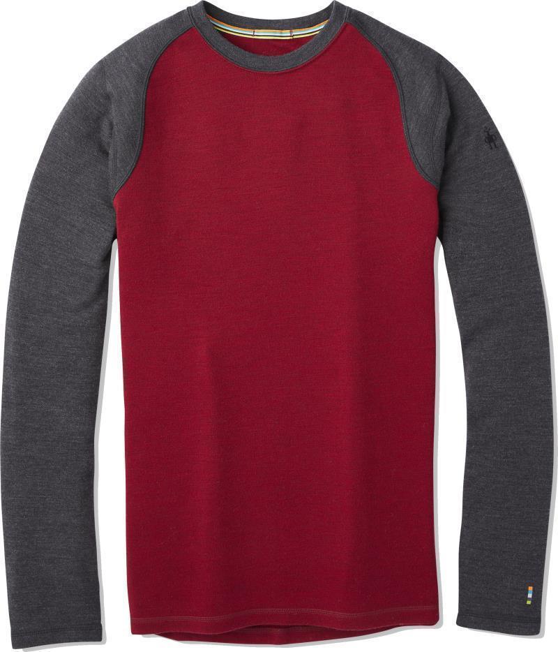 Merino 250 Baselayer Crew - Mens - Tibetan Red Heather / Charcoal Heather 1
