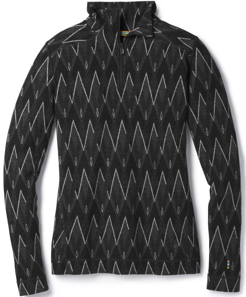 Merino 250 Baselayer Pattern 1/4 Zip - Womens - Black / Charcoal Heather 1