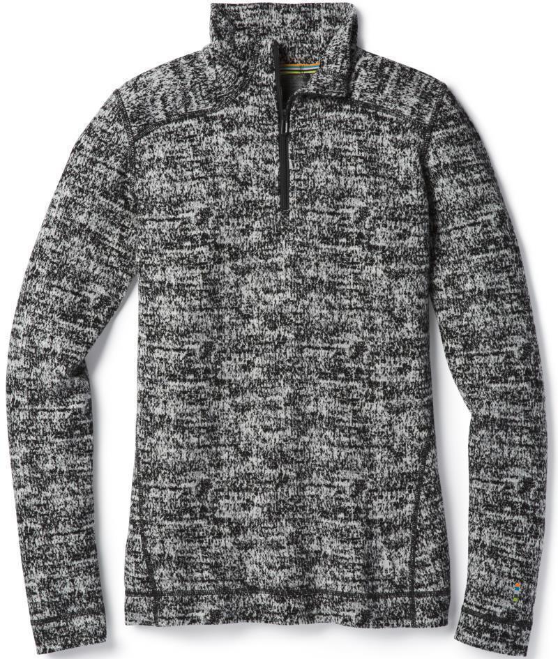 Merino 250 Baselayer Pattern 1/4 Zip - Womens - Black / Moonbeam Heather 1