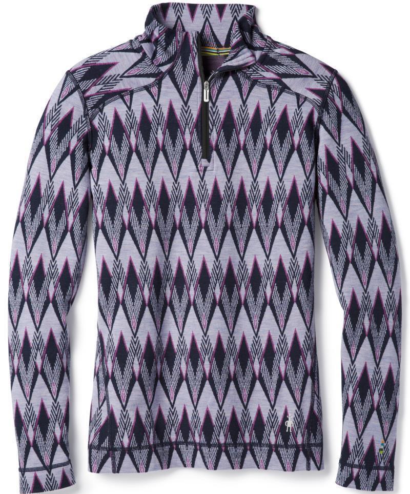 Merino 250 Baselayer Pattern 1/4 Zip - Womens - Purple Mist 1