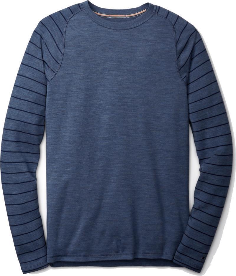Merino 250 Baselayer Pattern Crew - Mens - Dark Blue Steel Heather 1