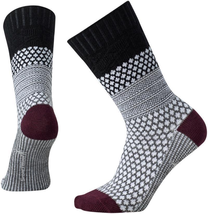 Popcorn Cable Socks - Womens - Black 1