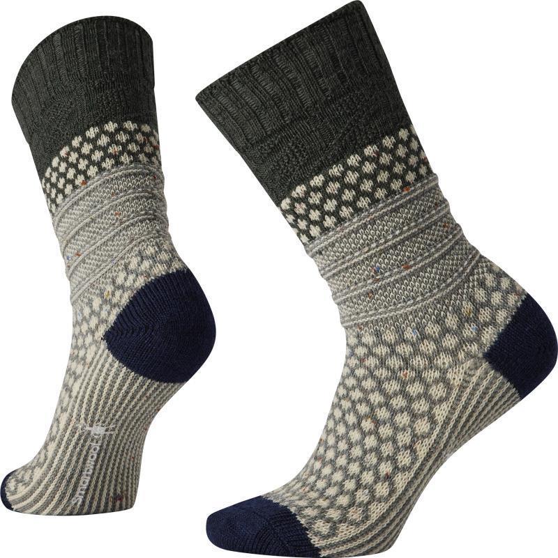 Popcorn Cable Socks - Womens - Dark Sage 1