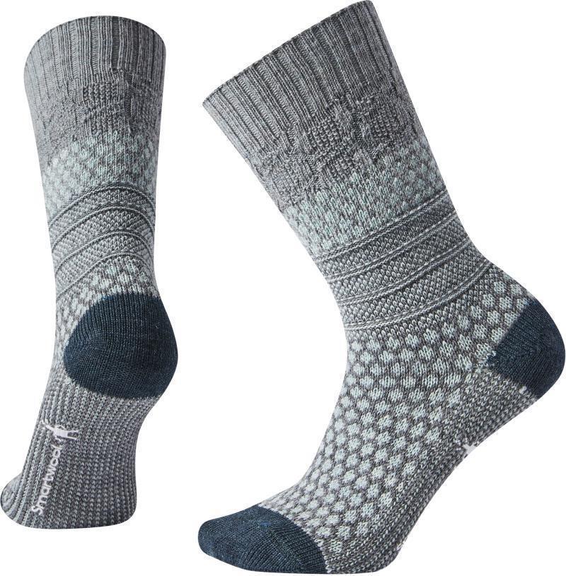 Popcorn Cable Socks - Womens - Lunar Gray 1