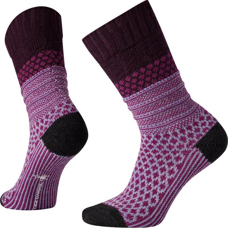 Popcorn Cable Socks - Womens - Purple Mist 1
