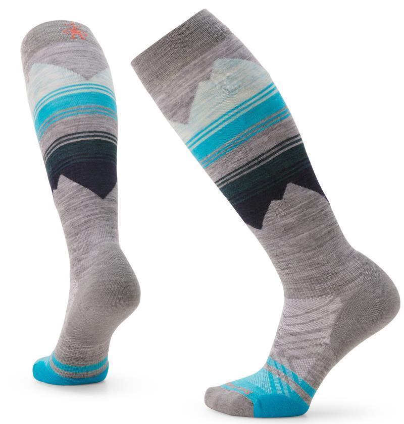 Ski Targeted Cushion Pattern Over The Calf Socks - Womens - Light Gray 1