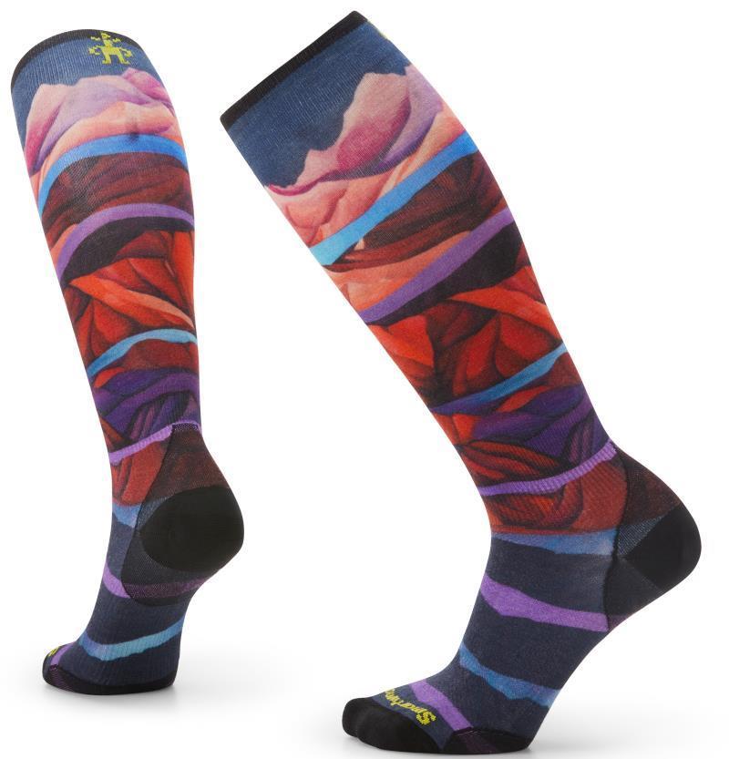 Ski Zero Cushion Print Over The Calf Socks - Womens - multi color 1