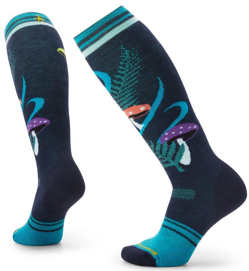 Snowboard Full Cushion Fungi Fabulous Over The Calf Socks - Womens - deep navy 1