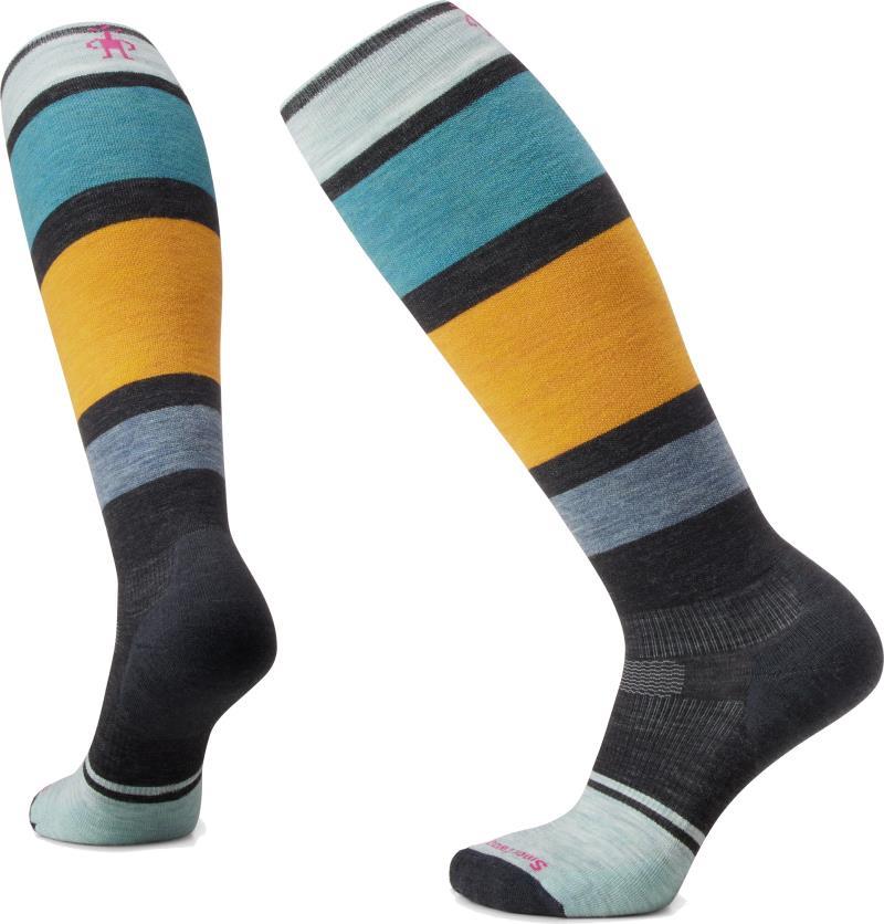 Snowboard Targeted Cushion Over The Calf Socks - Womens - charcoal 1