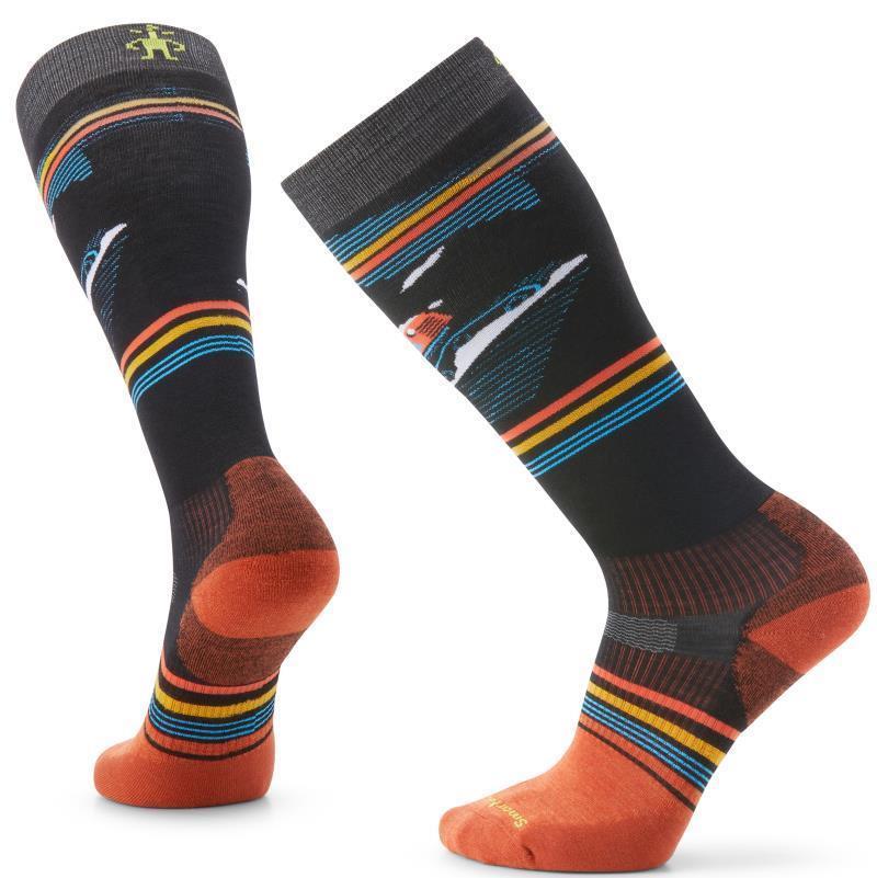 Snowboard Targeted Cushion Piste Machine Over The Calf Socks - Mens - Black 1