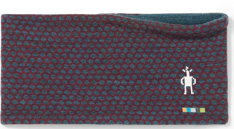 Thermal (250) Merino Pattern Reversible Headband - Black Cherry Dot 1