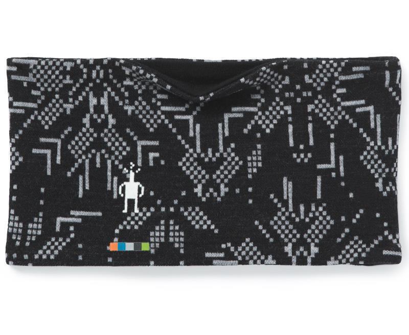 Thermal (250) Merino Pattern Reversible Headband - Black Digital Snowflake 1