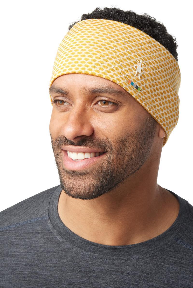 Thermal (250) Merino Pattern Reversible Headband - Honey Gold Dot 5