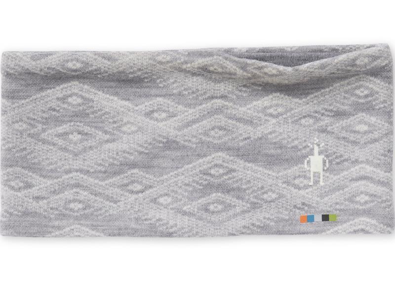 Thermal (250) Merino Pattern Reversible Headband - Light Gray Mountain Fairisle 1