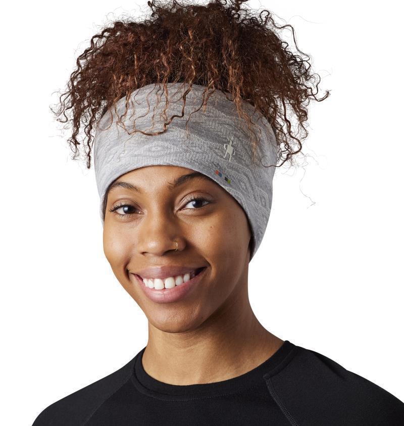 Thermal (250) Merino Pattern Reversible Headband - Light Gray Mountain Fairisle 2