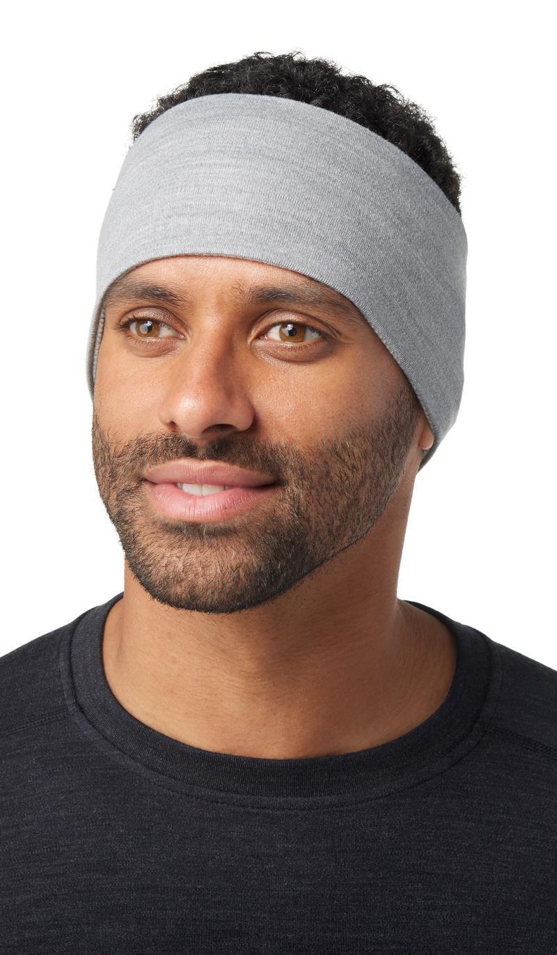 Thermal (250) Merino Pattern Reversible Headband - Light Gray Mountain Scape 3